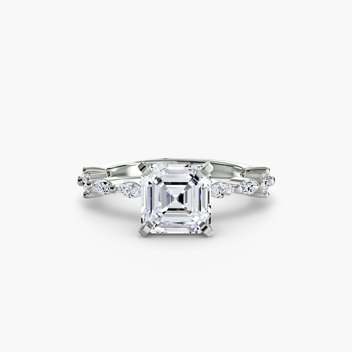 Solitaire with Eternity Pavé – Ringfassung / Ring setting