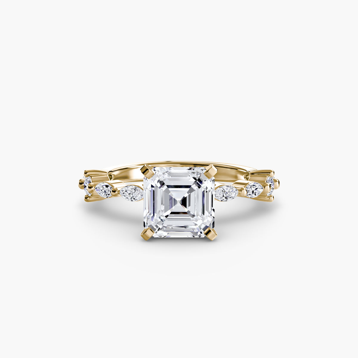 Solitaire with Eternity Pavé – Ringfassung / Ring setting