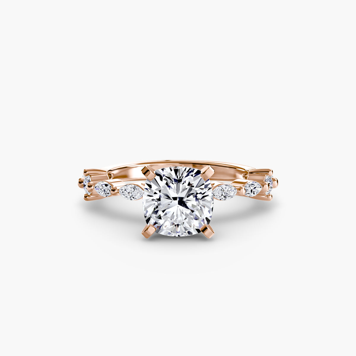 Solitaire with Eternity Pavé – Ringfassung / Ring setting
