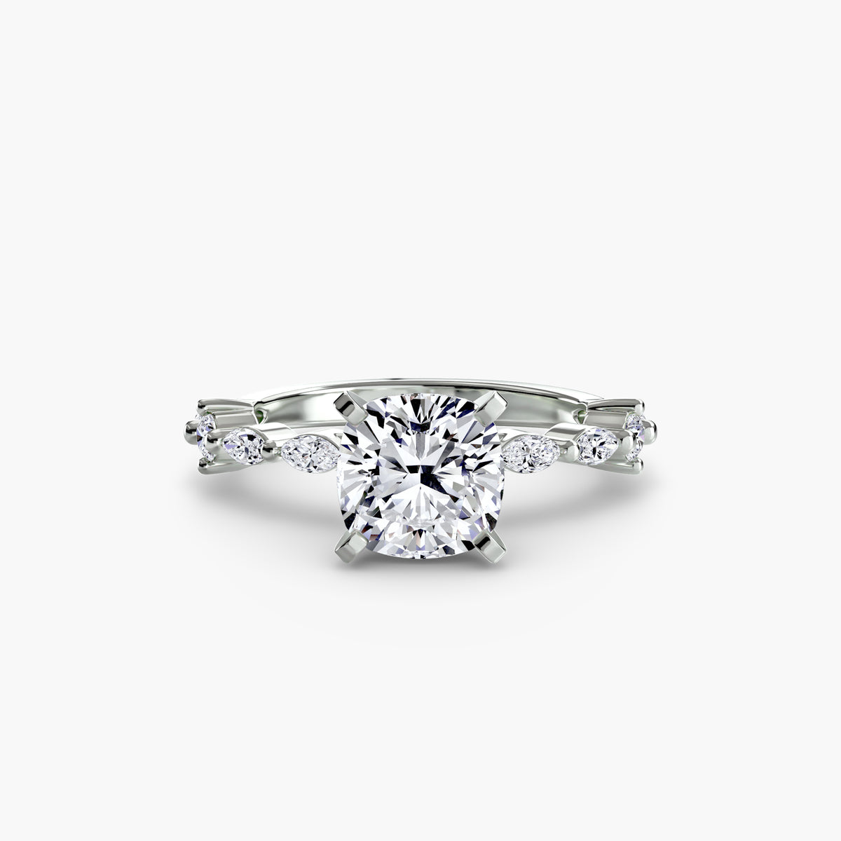 Solitaire with Eternity Pavé – Ringfassung / Ring setting
