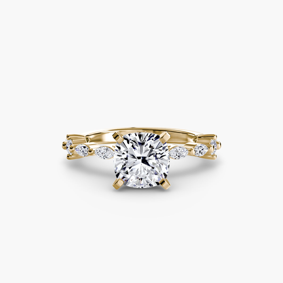 Solitaire with Eternity Pavé – Ringfassung / Ring setting