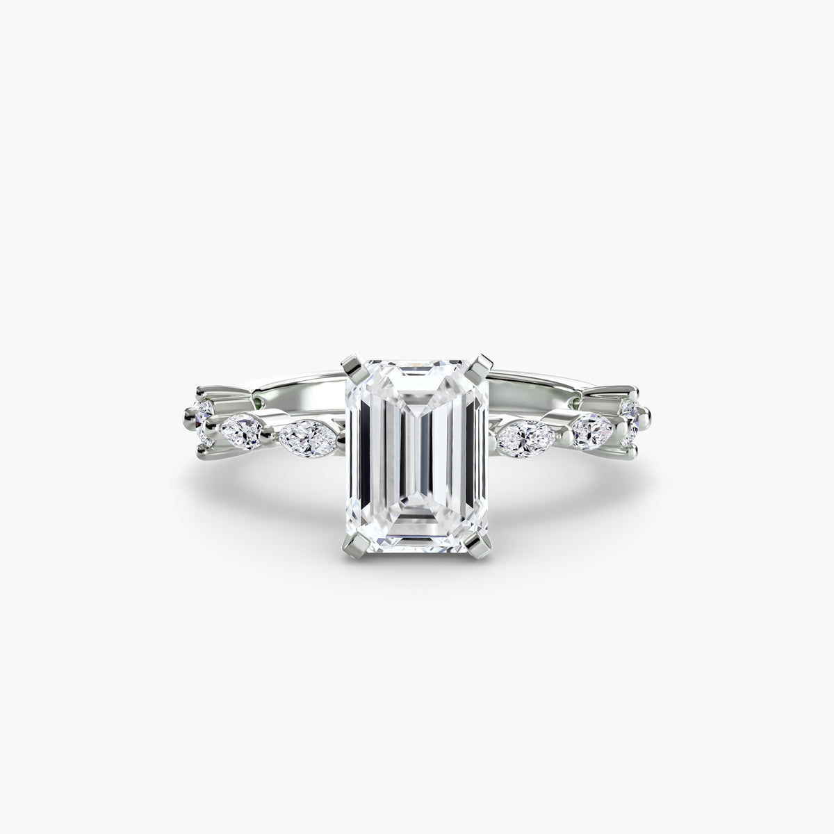 Solitaire with Eternity Pavé – Ringfassung / Ring setting