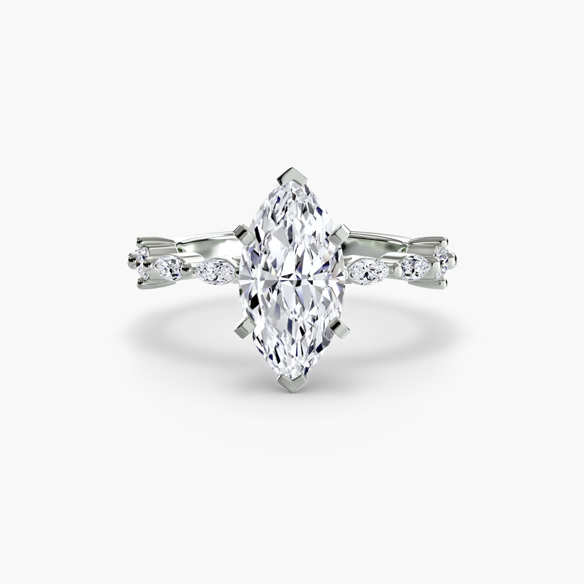 Solitaire with Eternity Pavé – Ringfassung / Ring setting