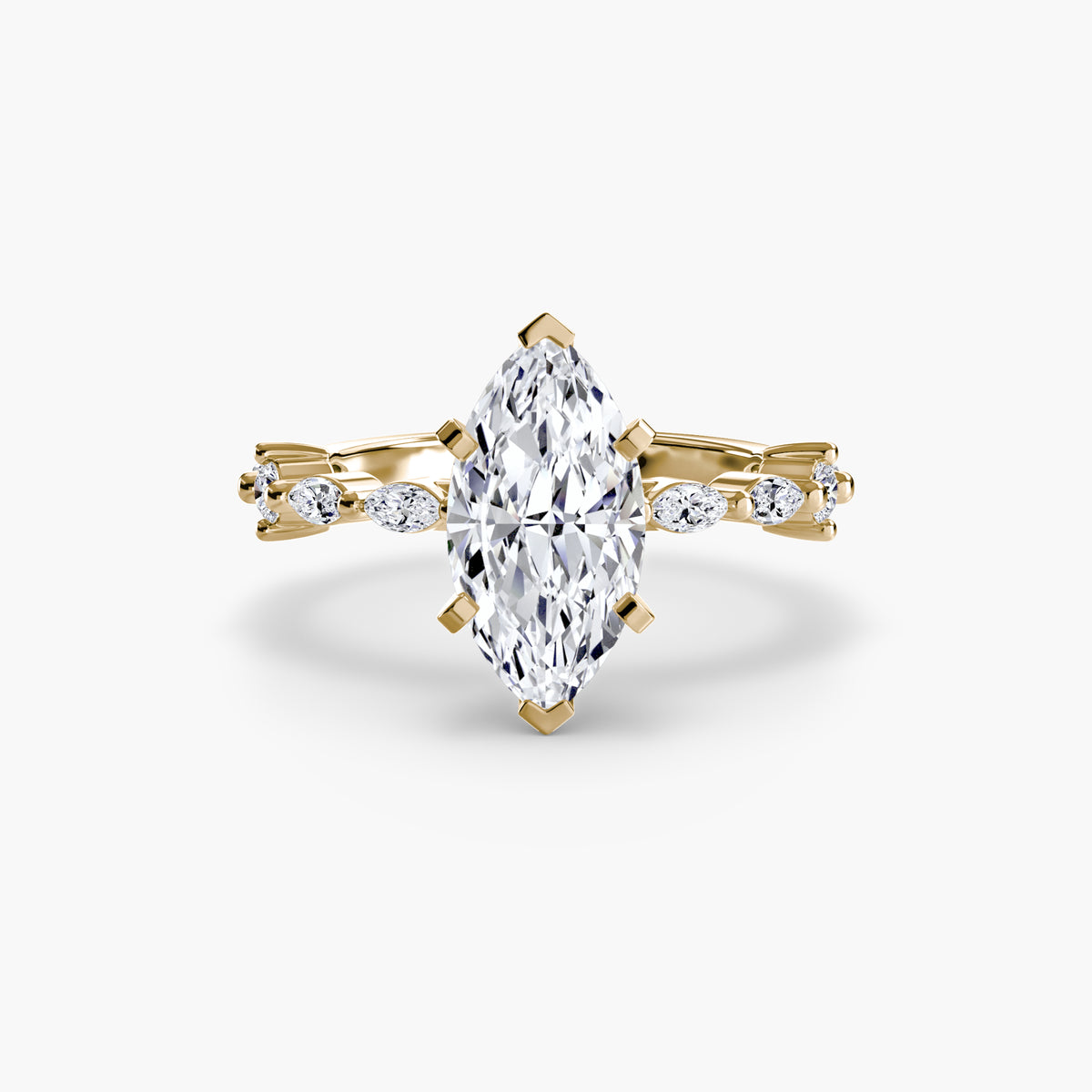 Solitaire with Eternity Pavé – Ringfassung / Ring setting