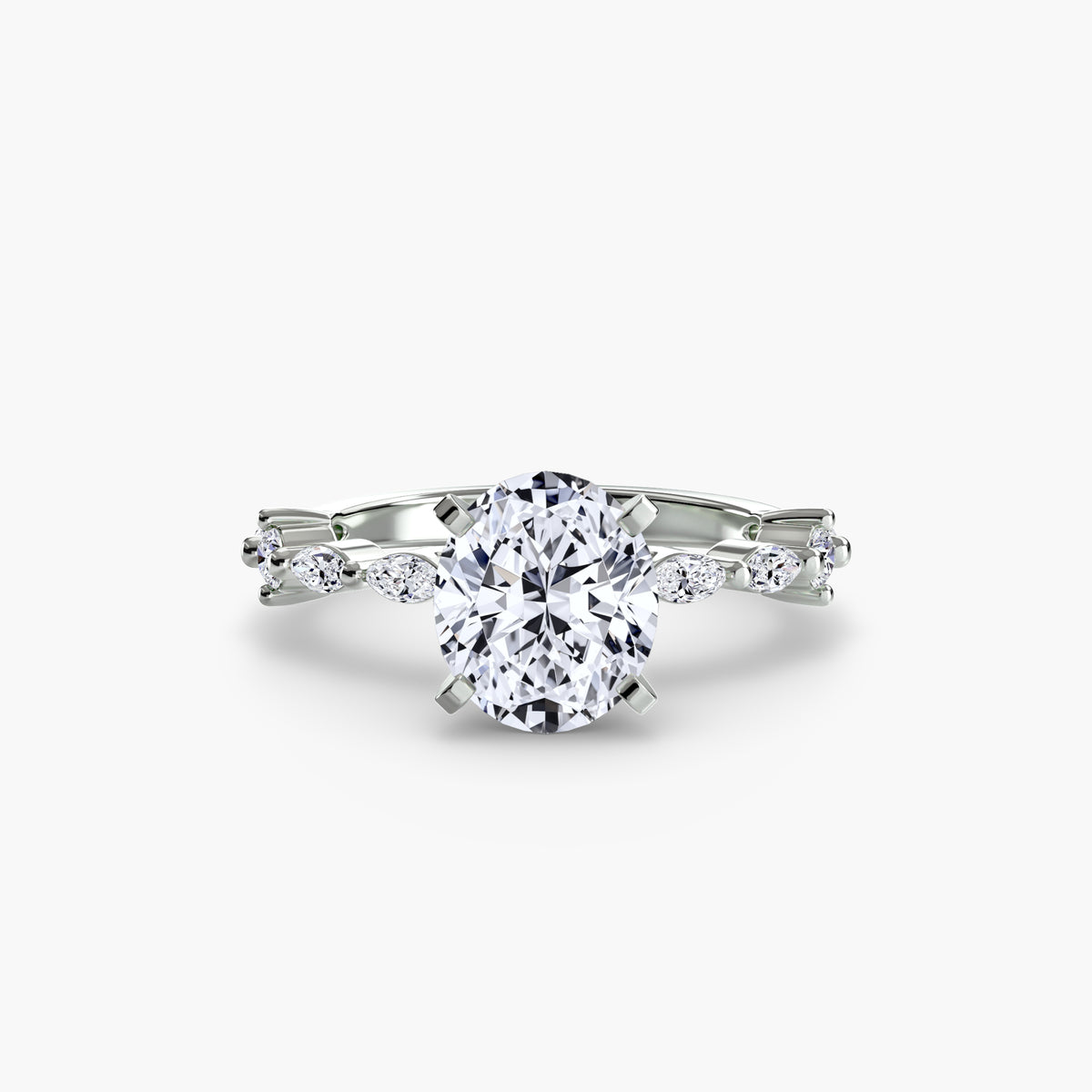 Solitaire with Eternity Pavé – Ringfassung / Ring setting