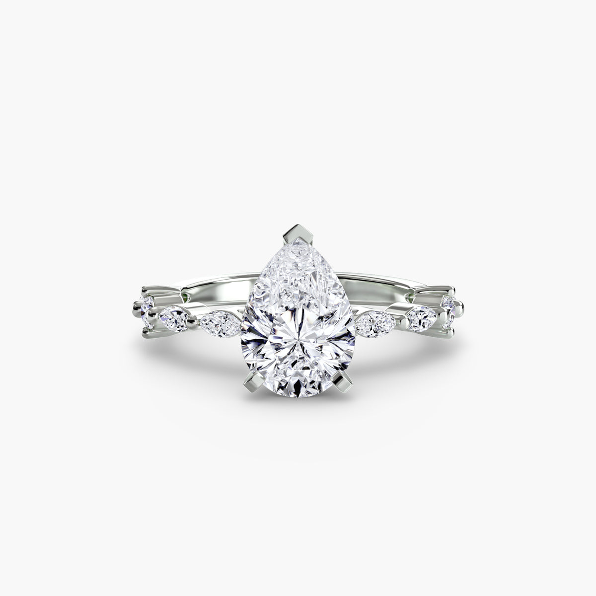 Solitaire with Eternity Pavé – Ringfassung / Ring setting