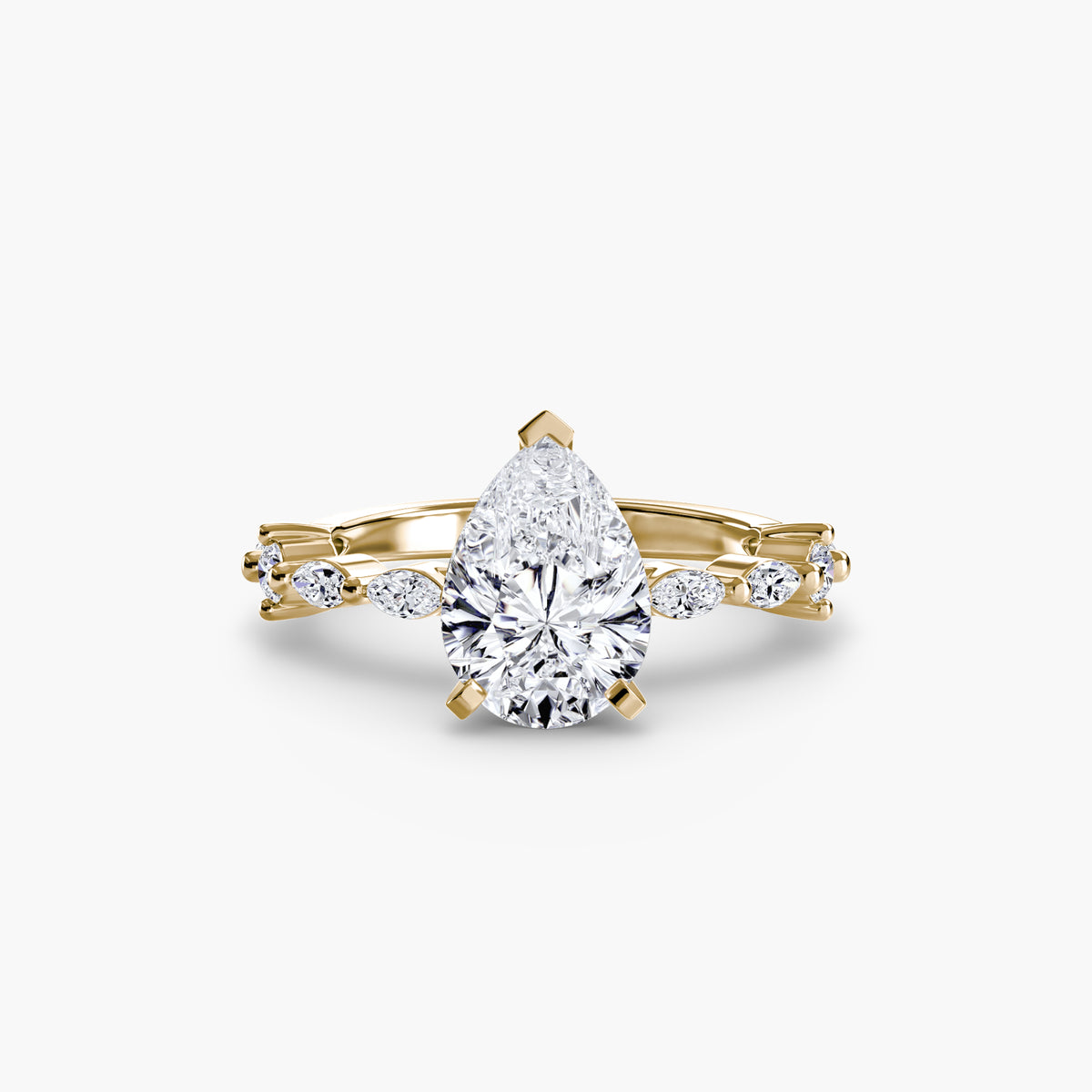Solitaire with Eternity Pavé – Ringfassung / Ring setting