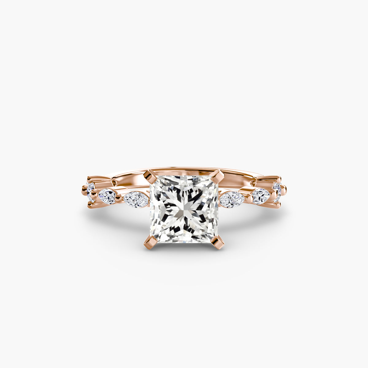 Solitaire with Eternity Pavé – Ringfassung / Ring setting