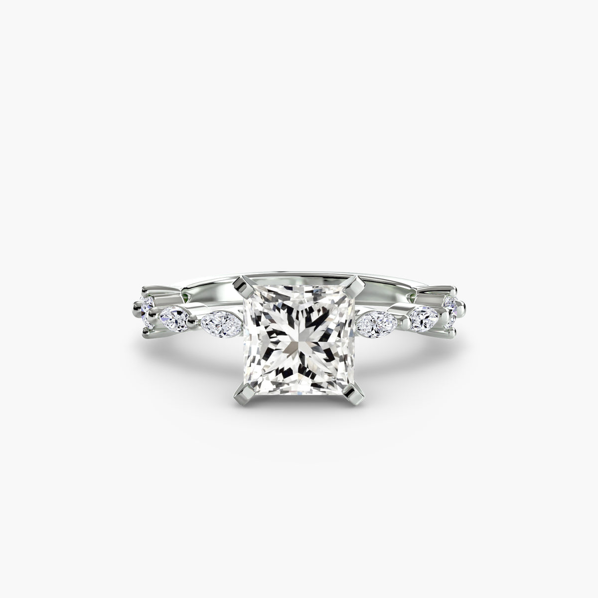 Solitaire with Eternity Pavé – Ringfassung / Ring setting