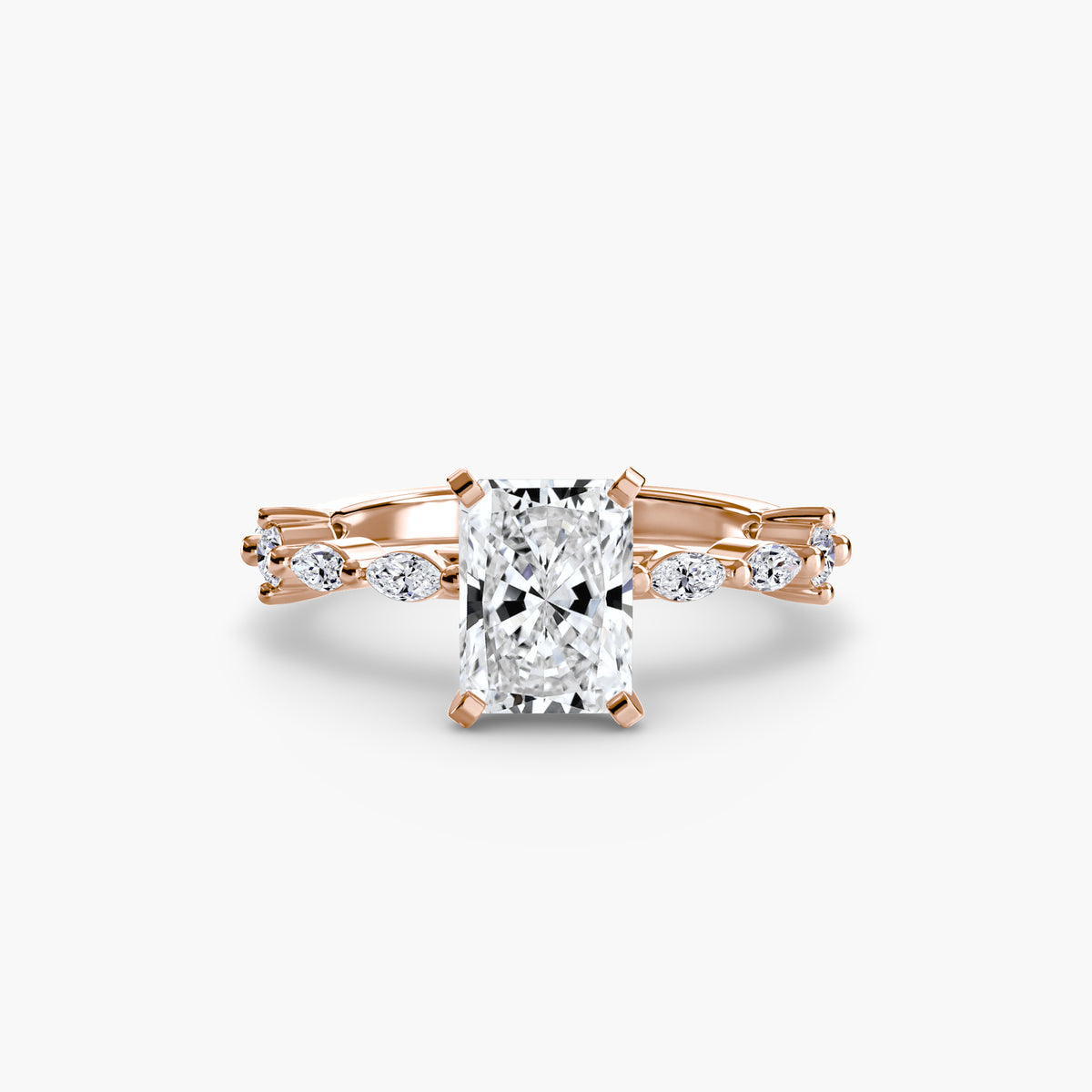 Solitaire with Eternity Pavé – Ringfassung / Ring setting