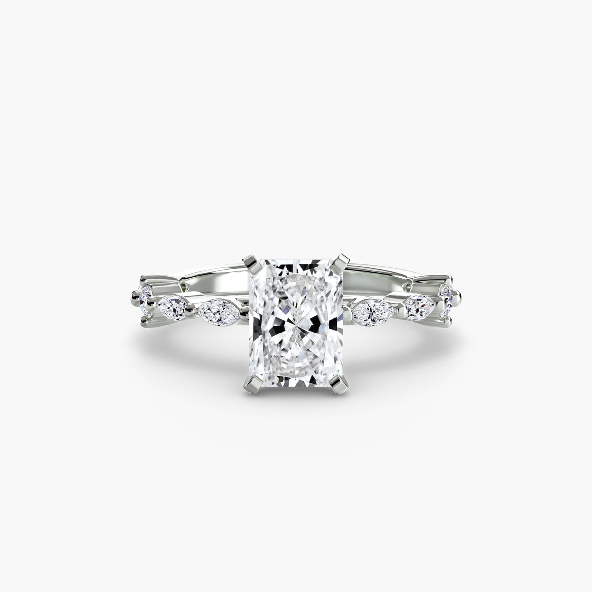 Solitaire with Eternity Pavé – Ringfassung / Ring setting