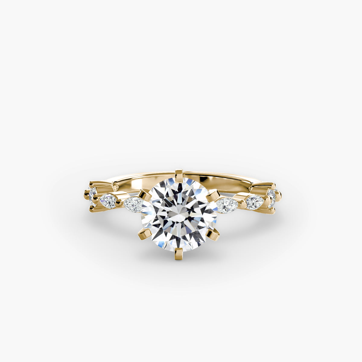 Solitaire with Eternity Pavé – Ringfassung / Ring setting