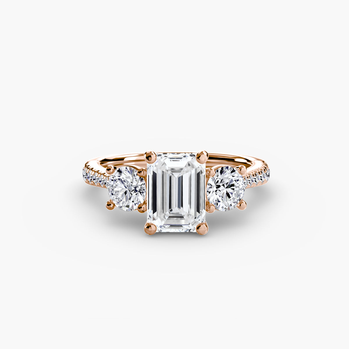 Three-Stone with Pavé Band – Ringfassung / Ring setting