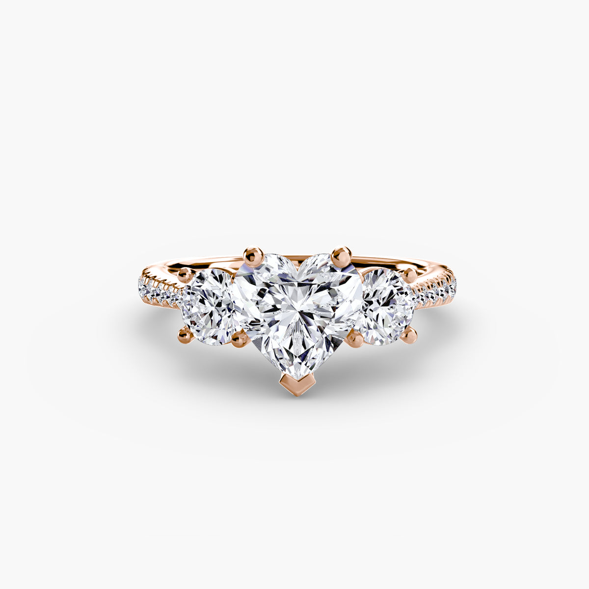 Three-Stone with Pavé Band – Ringfassung / Ring setting