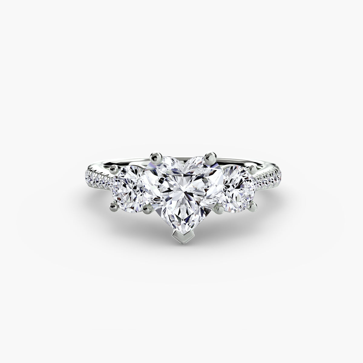 Three-Stone with Pavé Band – Ringfassung / Ring setting