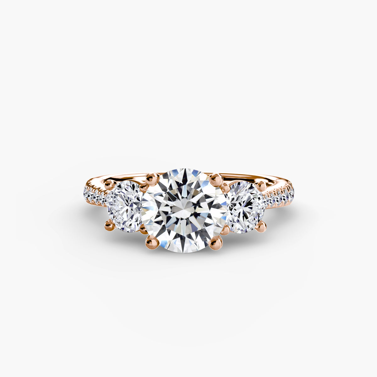 Three-Stone with Pavé Band – Ringfassung / Ring setting