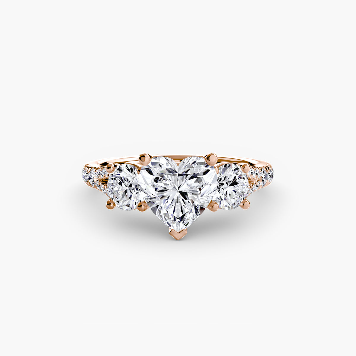Three-Stone with Pavé Band 3 – Ringfassung / Ring setting