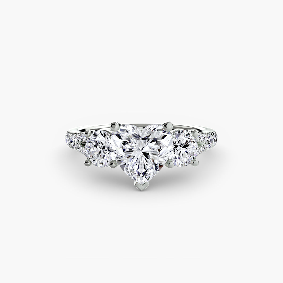 Three-Stone with Pavé Band 3 – Ringfassung / Ring setting