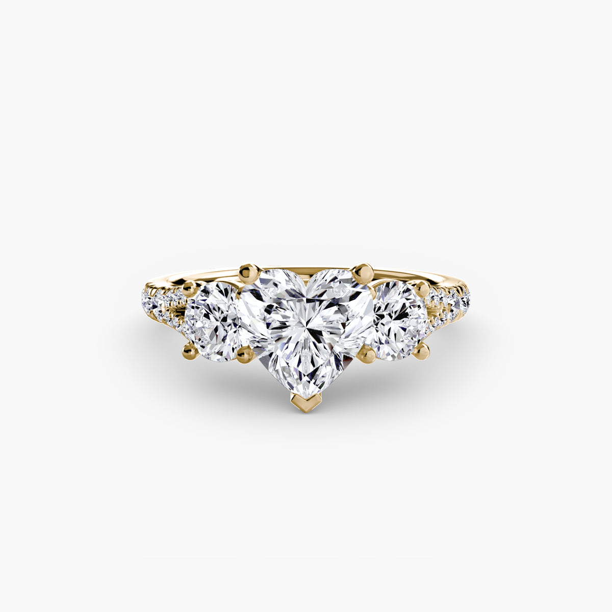 Three-Stone with Pavé Band 3 – Ringfassung / Ring setting