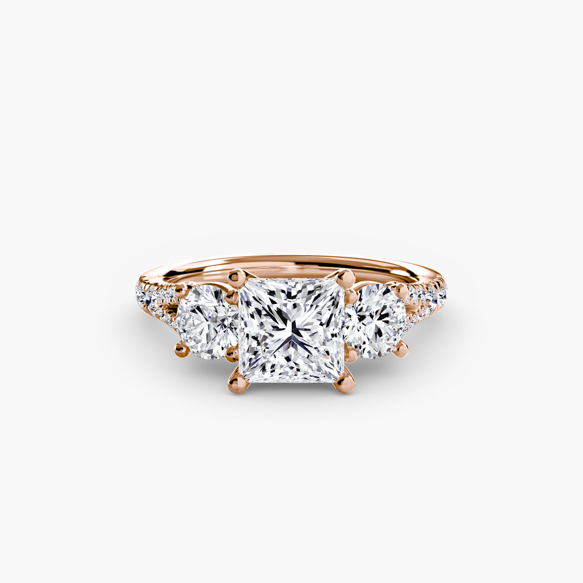 Three-Stone with Pavé Band 3 – Ringfassung / Ring setting