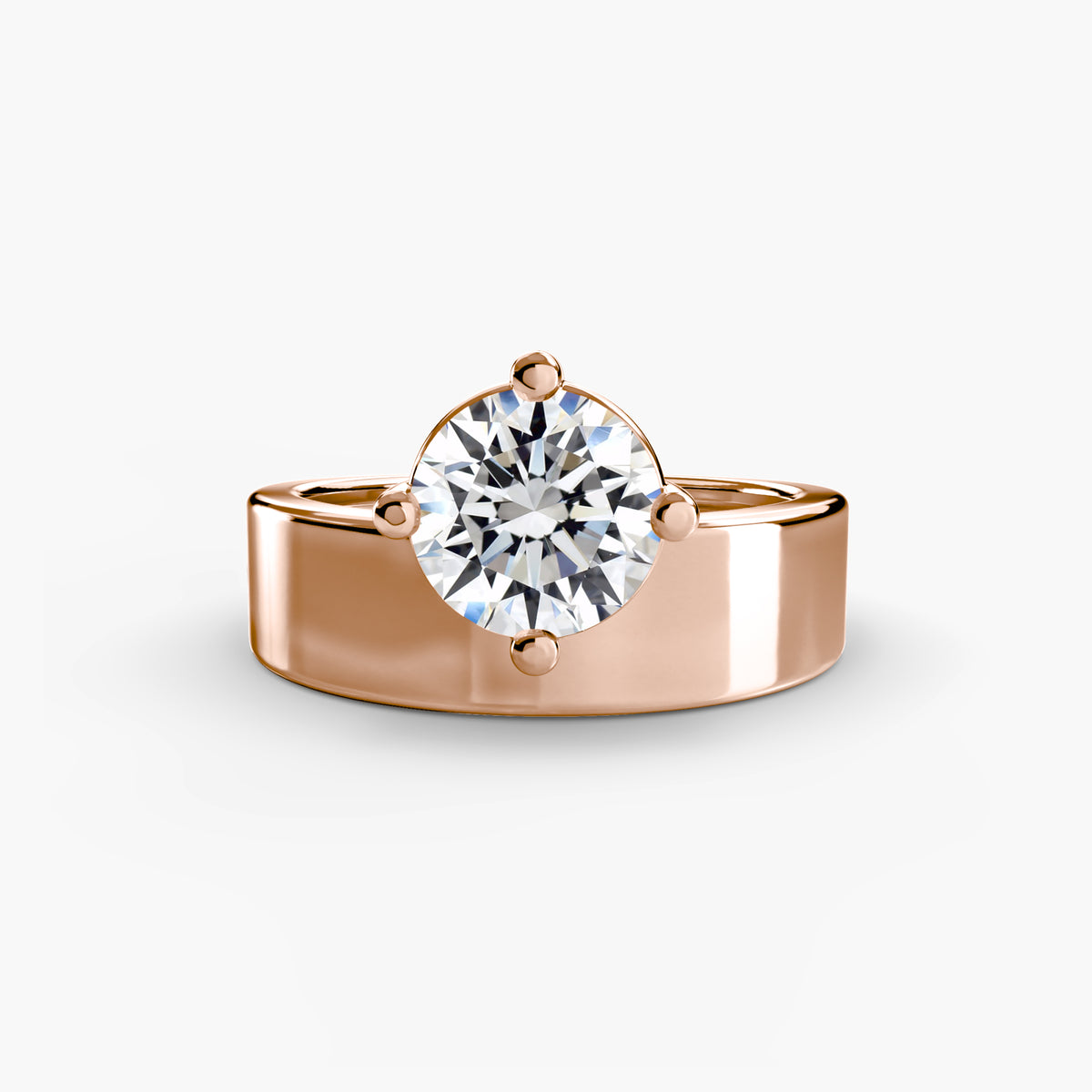 Wide Band Solitaire – Ringfassung / Ring setting