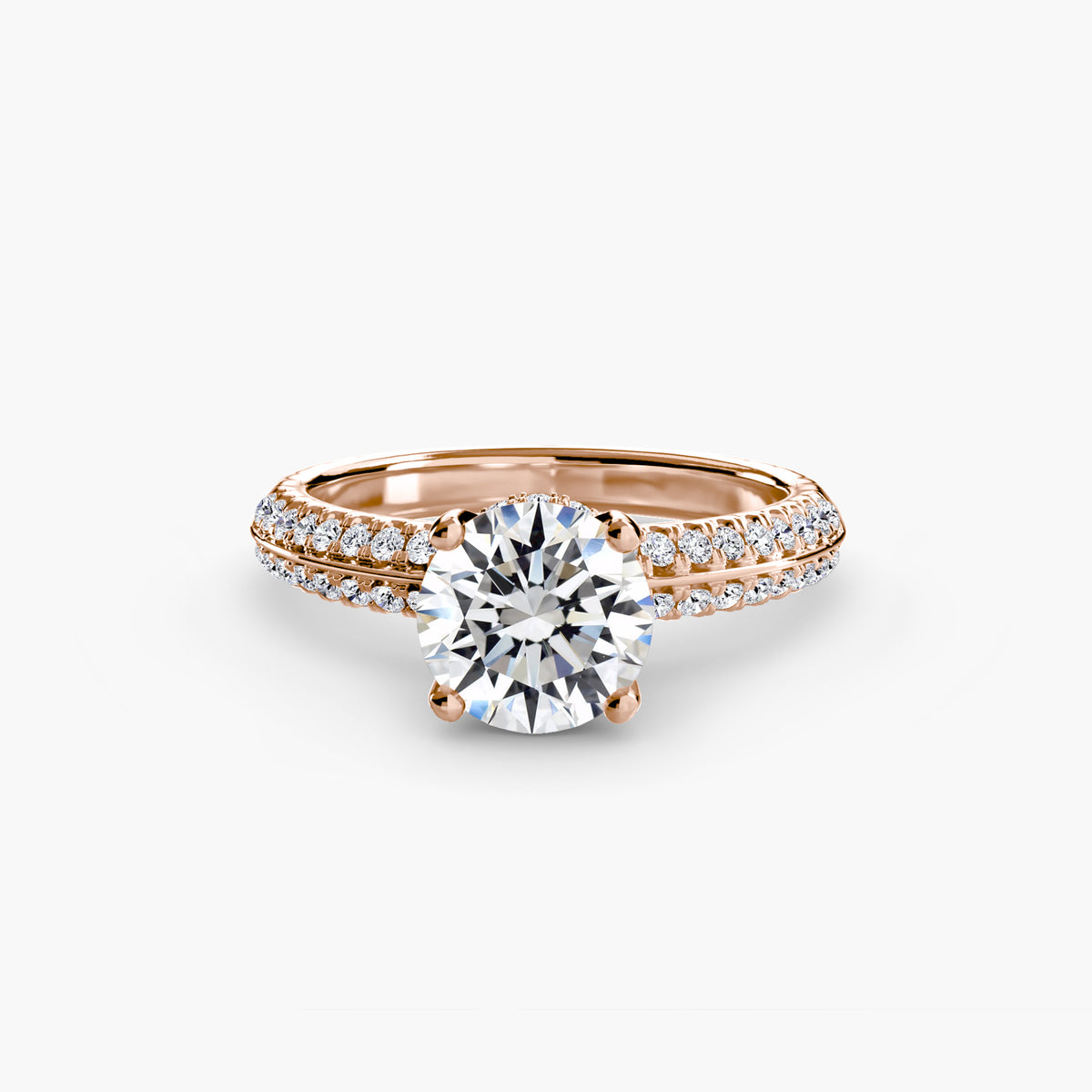 Solitaire with Pavé – Ringfassung / Ring setting