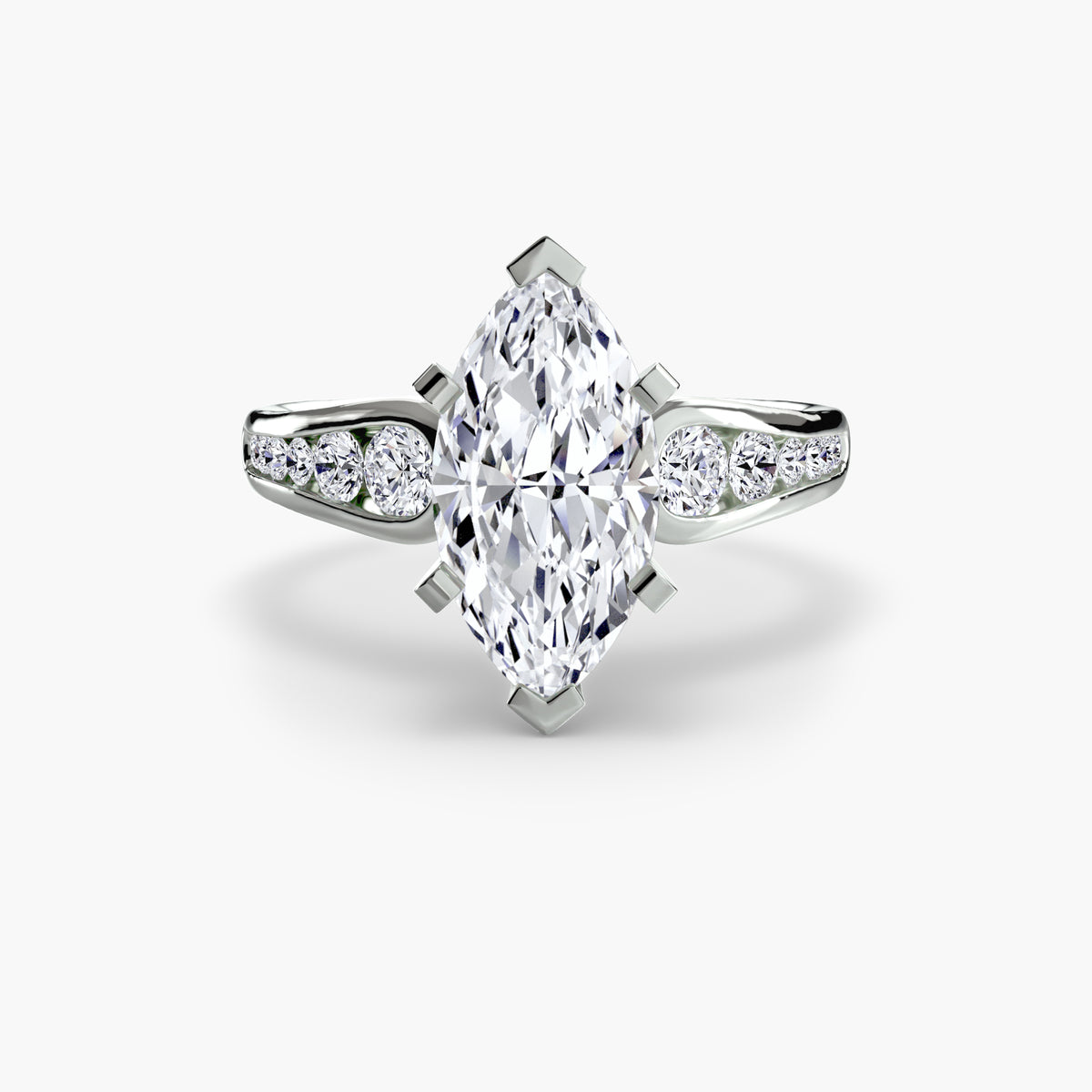 Solitaire with Pavé 2 – Ringfassung / Ring setting