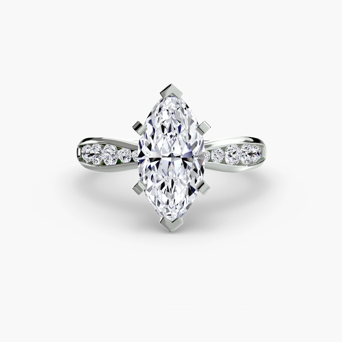 Solitaire with Pavé 3 – Ringfassung / Ring setting