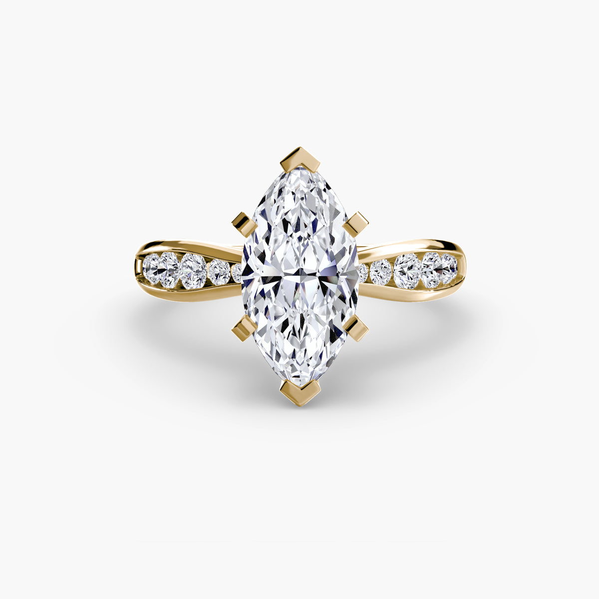 Solitaire with Pavé 3 – Ringfassung / Ring setting