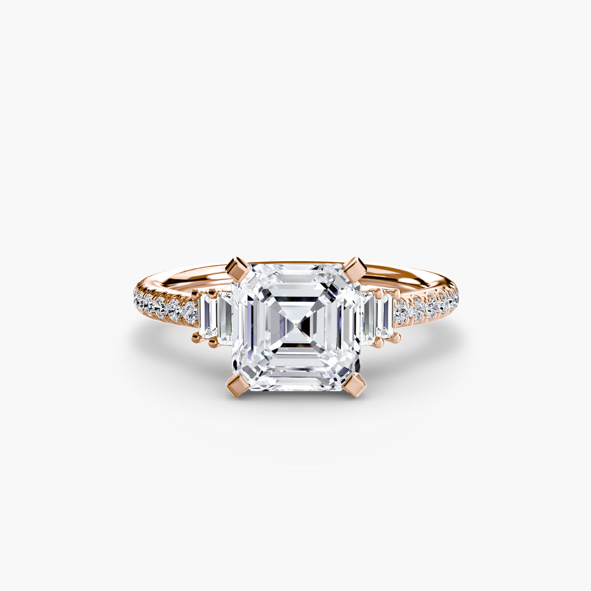 Solitaire with Pavé 4 – Ringfassung / Ring setting