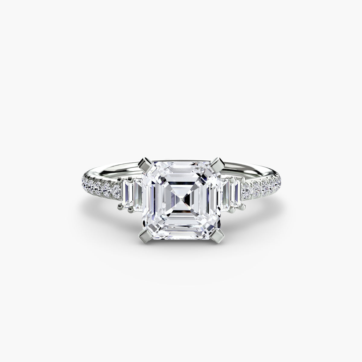 Solitaire with Pavé 4 – Ringfassung / Ring setting