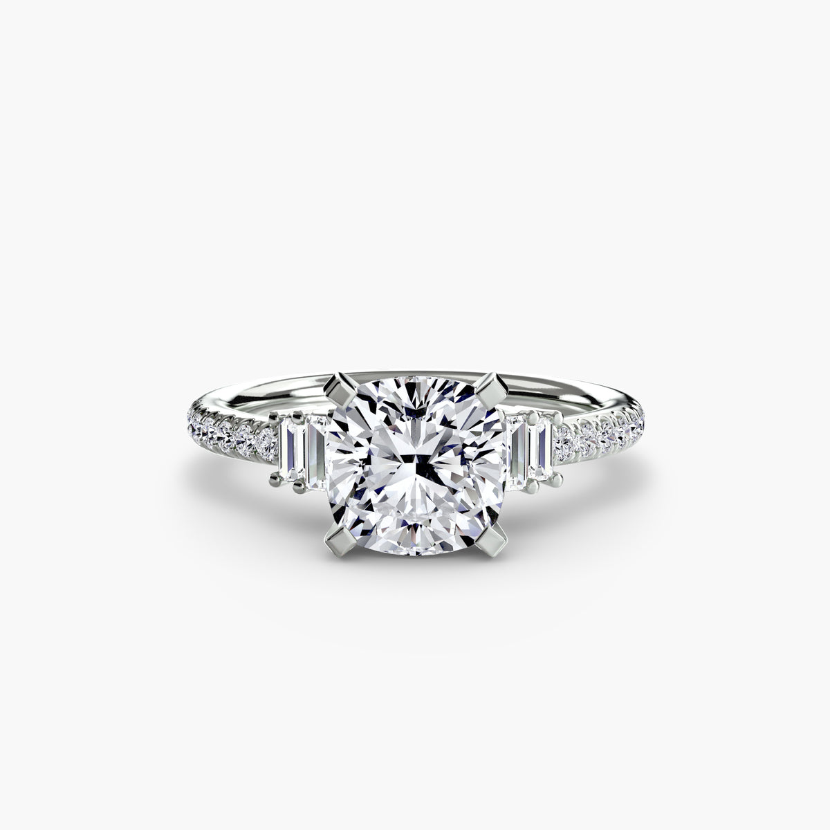 Solitaire with Pavé 4 – Ringfassung / Ring setting