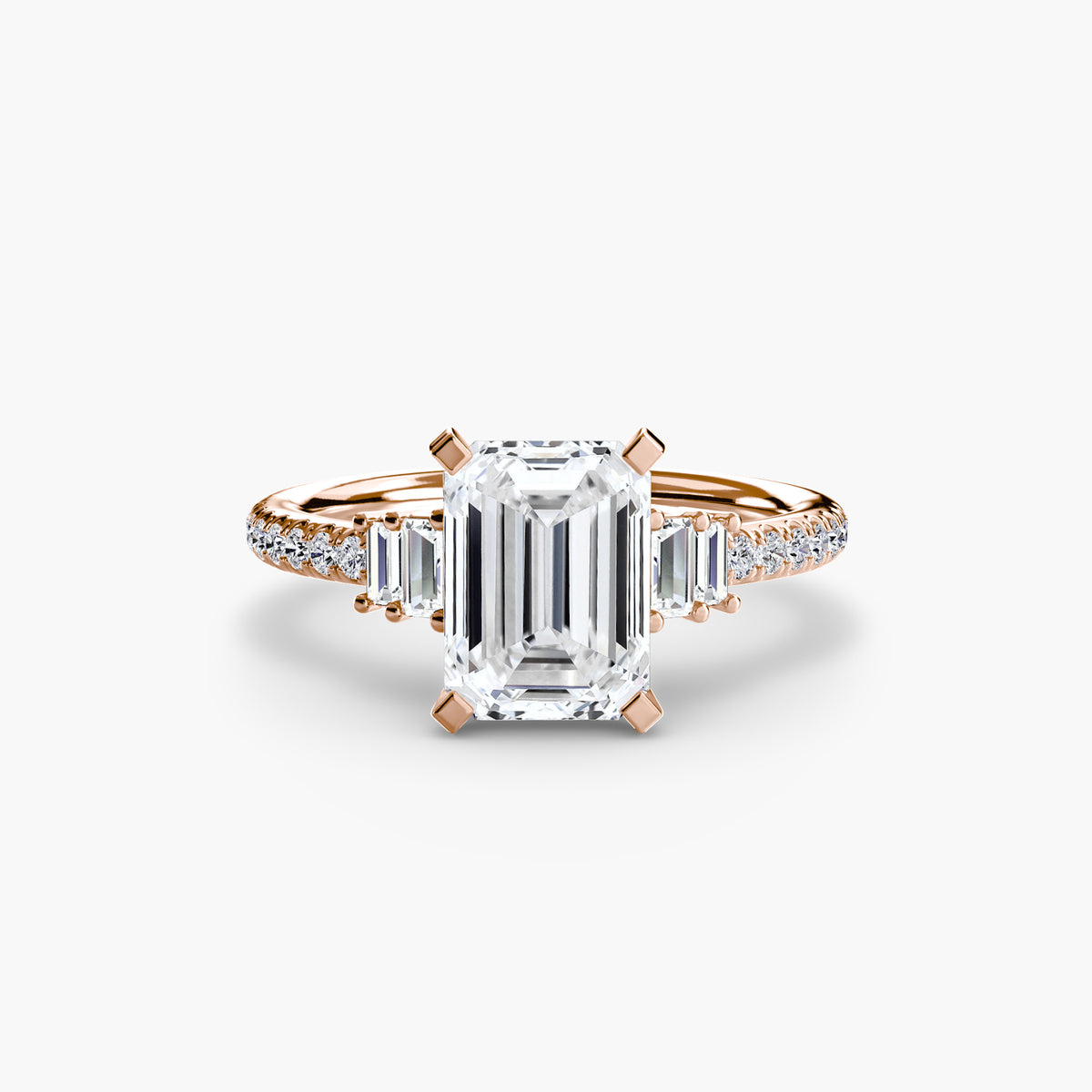 Solitaire with Pavé 4 – Ringfassung / Ring setting