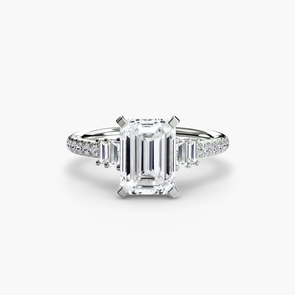 Solitaire with Pavé 4 – Ringfassung / Ring setting