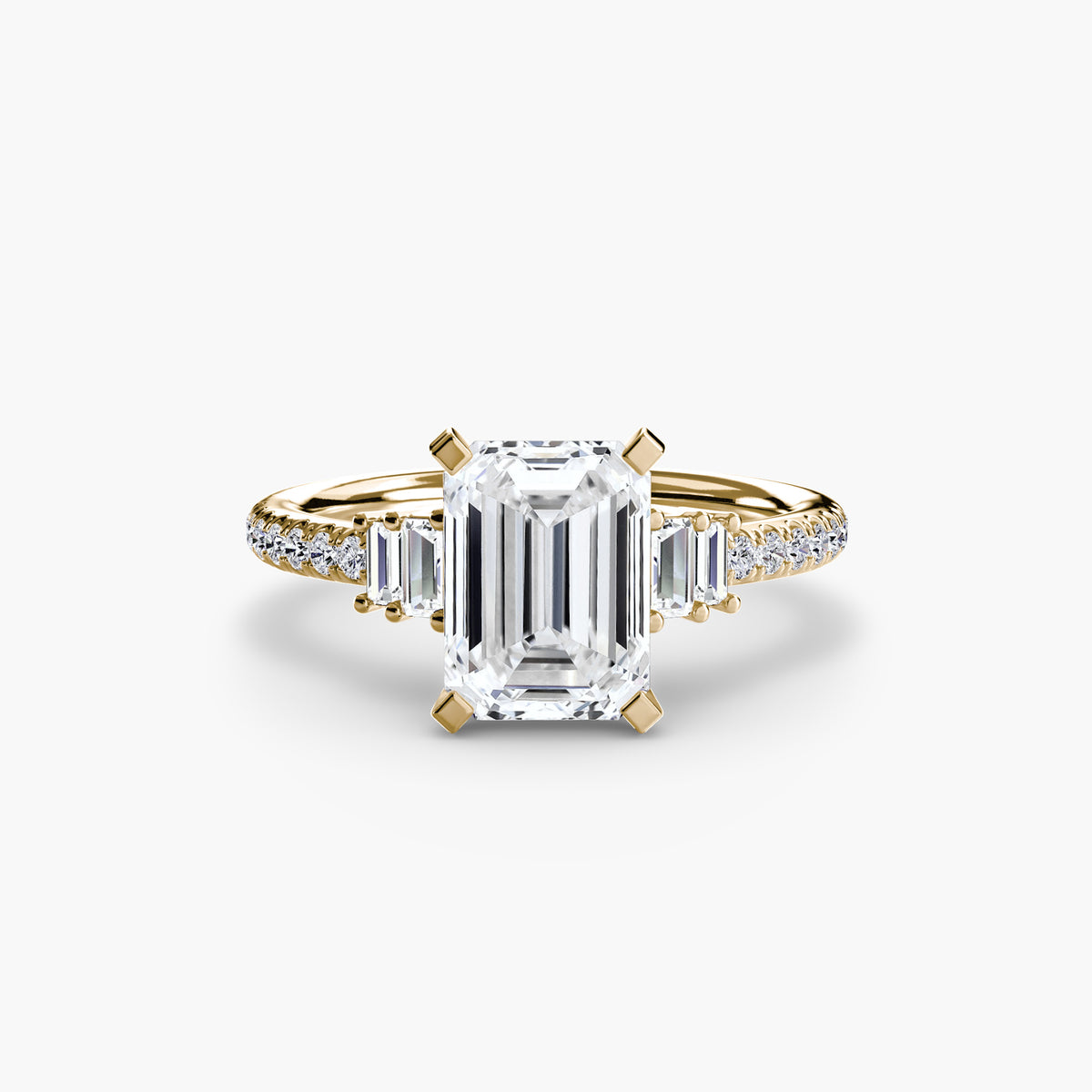 Solitaire with Pavé 4 – Ringfassung / Ring setting