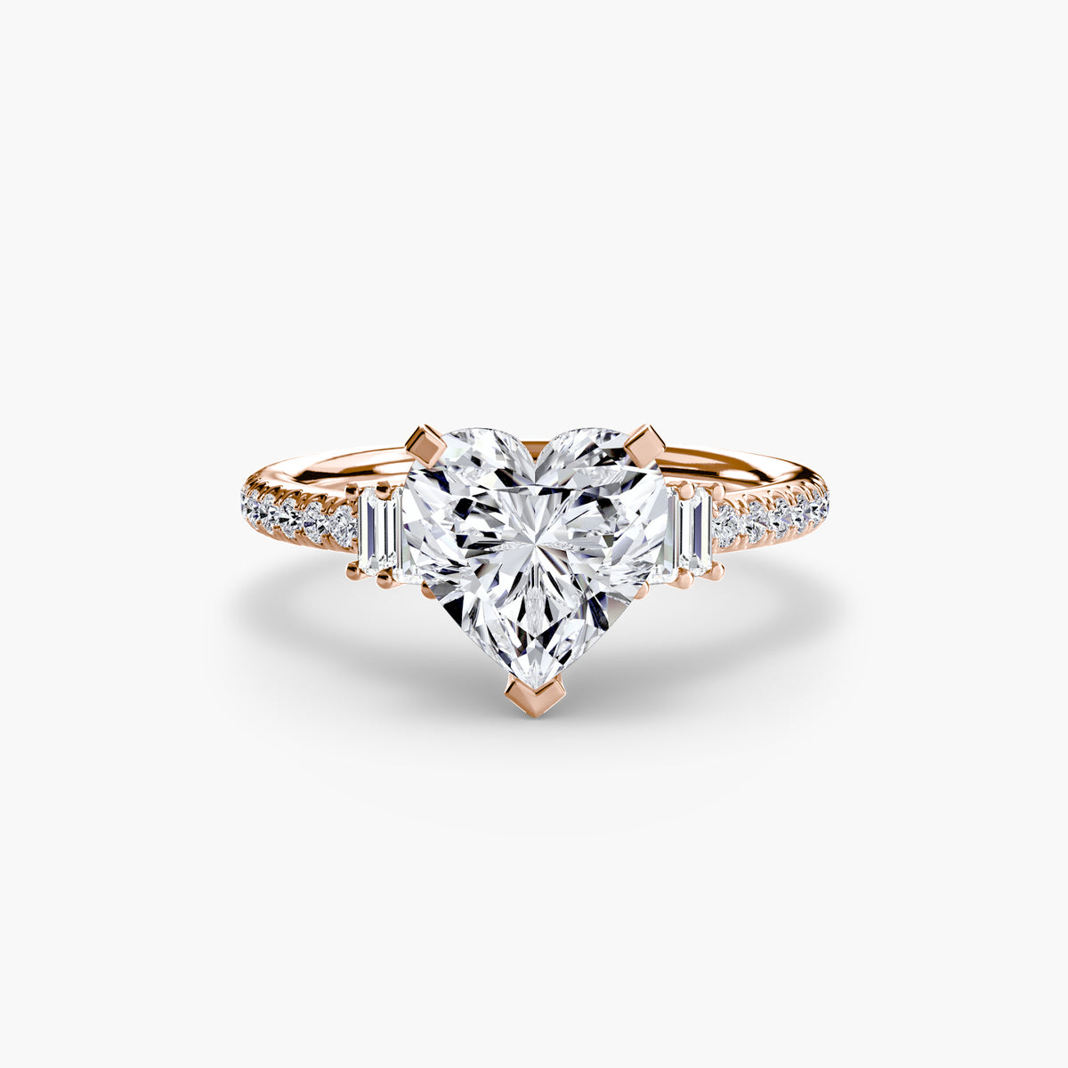 Solitaire with Pavé 4 – Ringfassung / Ring setting
