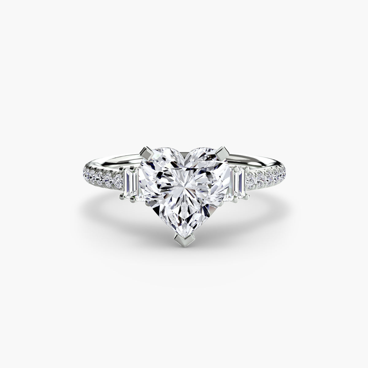 Solitaire with Pavé 4 – Ringfassung / Ring setting