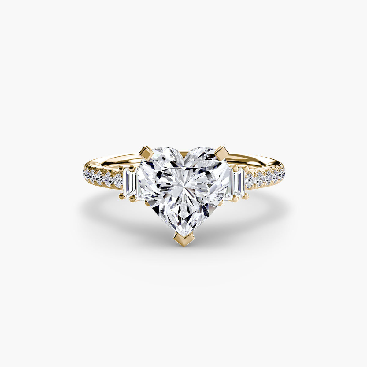 Solitaire with Pavé 4 – Ringfassung / Ring setting