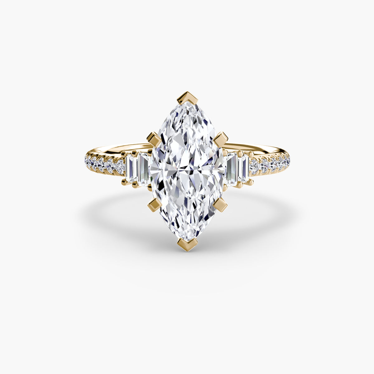 Solitaire with Pavé 4 – Ringfassung / Ring setting
