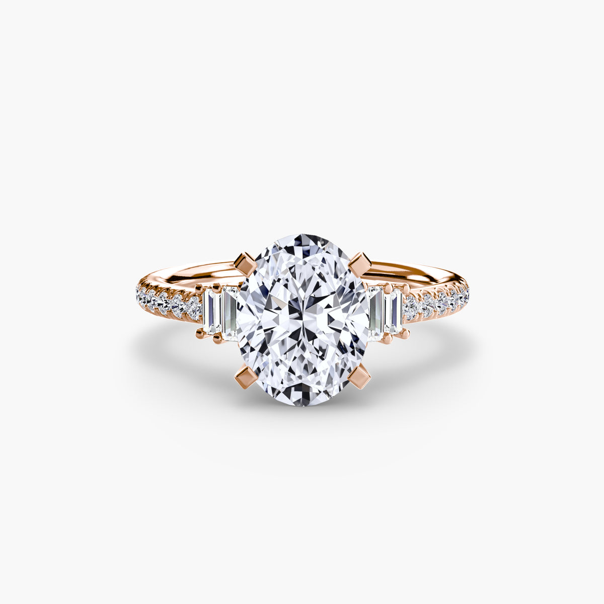 Solitaire with Pavé 4 – Ringfassung / Ring setting