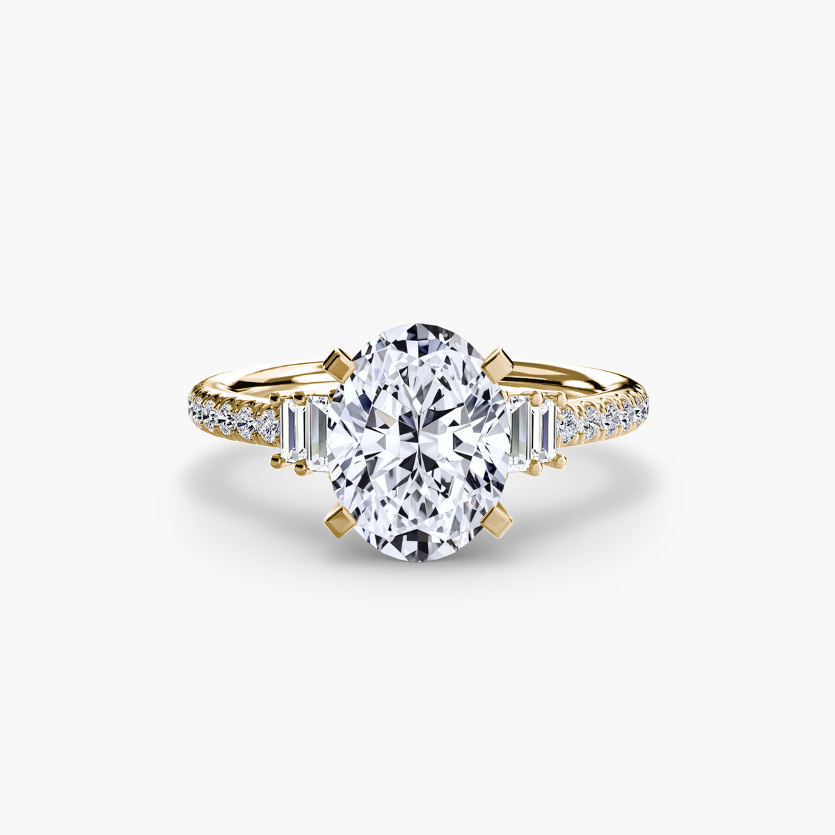 Solitaire with Pavé 4 – Ringfassung / Ring setting