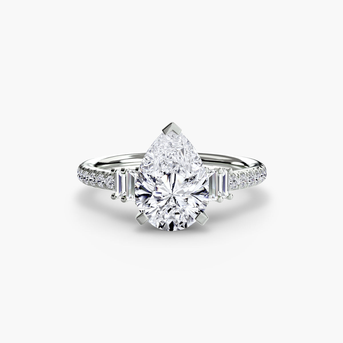 Solitaire with Pavé 4 – Ringfassung / Ring setting