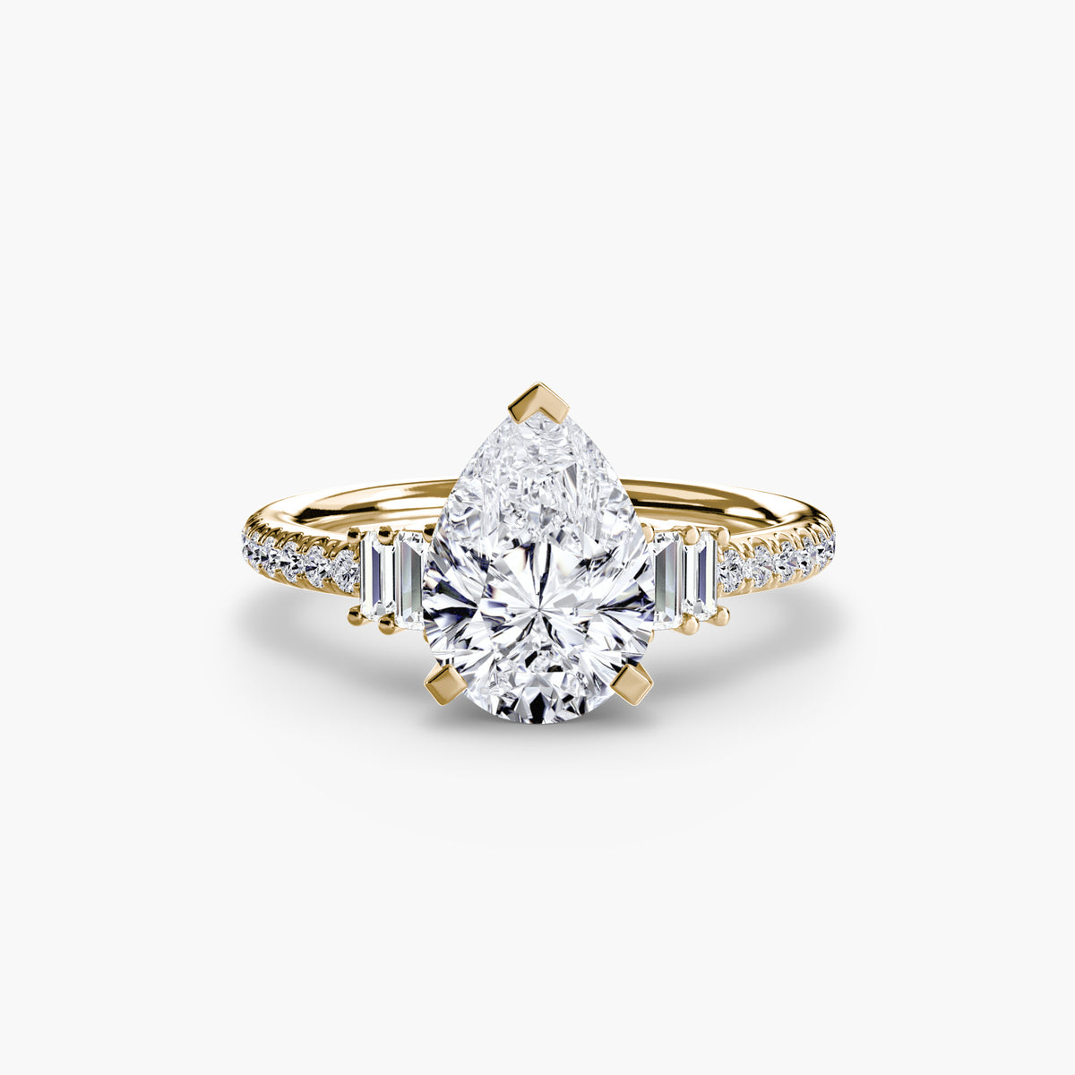 Solitaire with Pavé 4 – Ringfassung / Ring setting