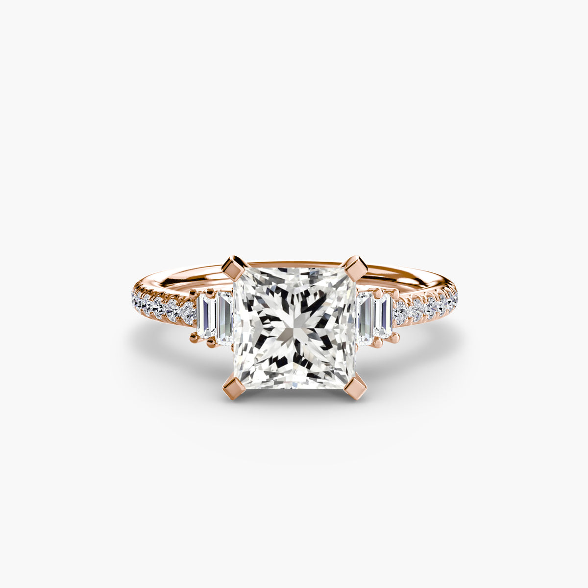 Solitaire with Pavé 4 – Ringfassung / Ring setting