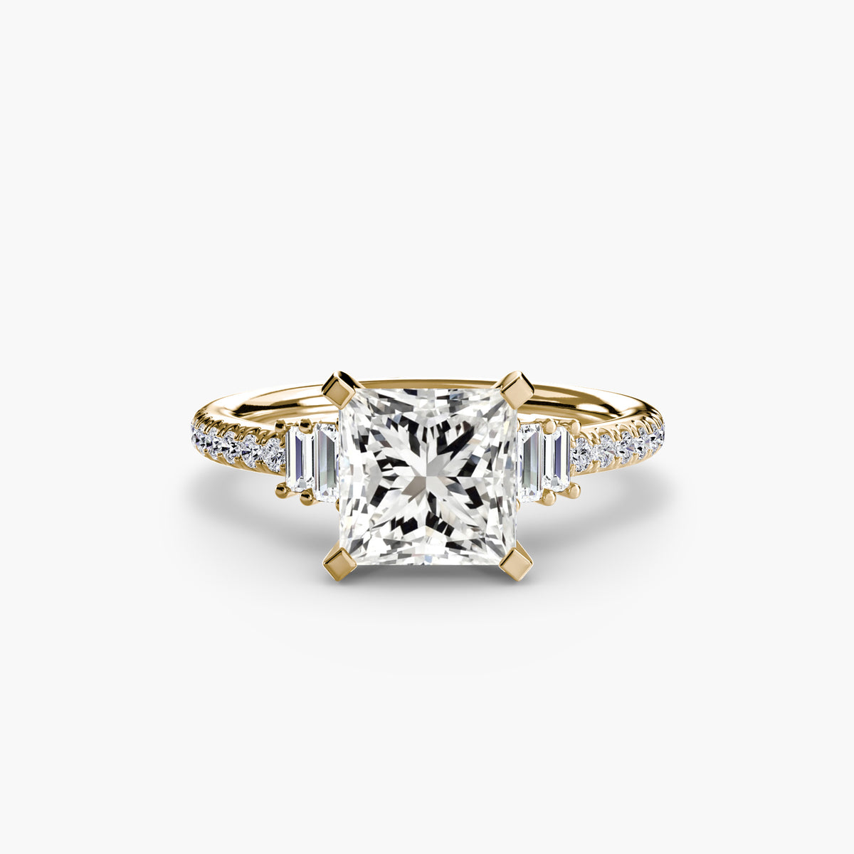 Solitaire with Pavé 4 – Ringfassung / Ring setting
