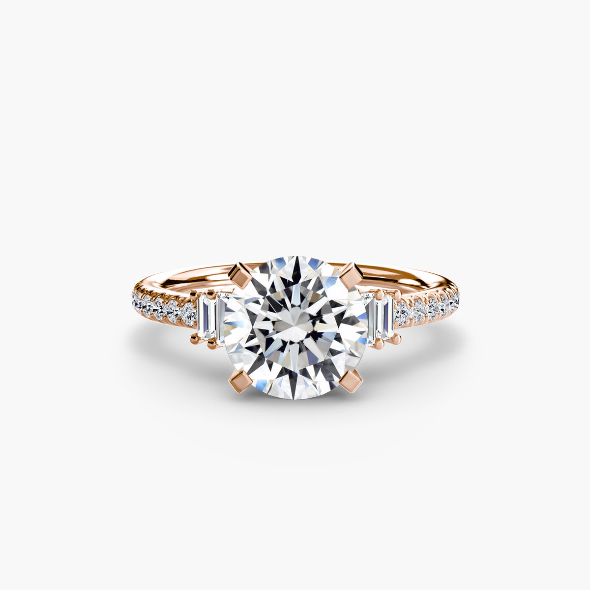 Solitaire with Pavé 4 – Ringfassung / Ring setting