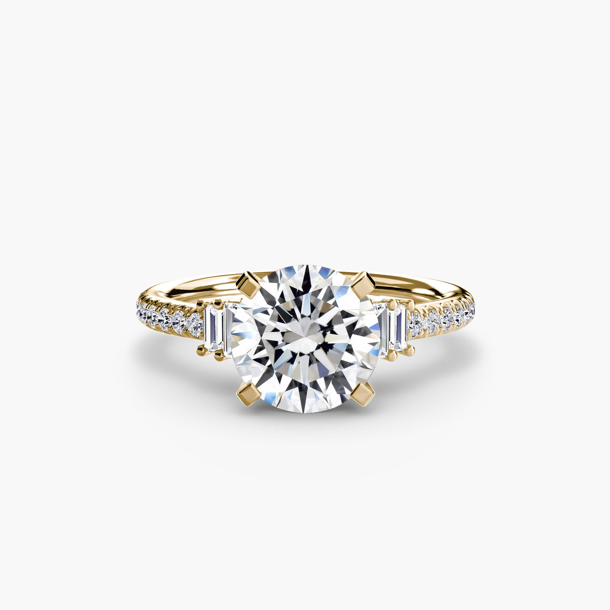 Solitaire with Pavé 4 – Ringfassung / Ring setting