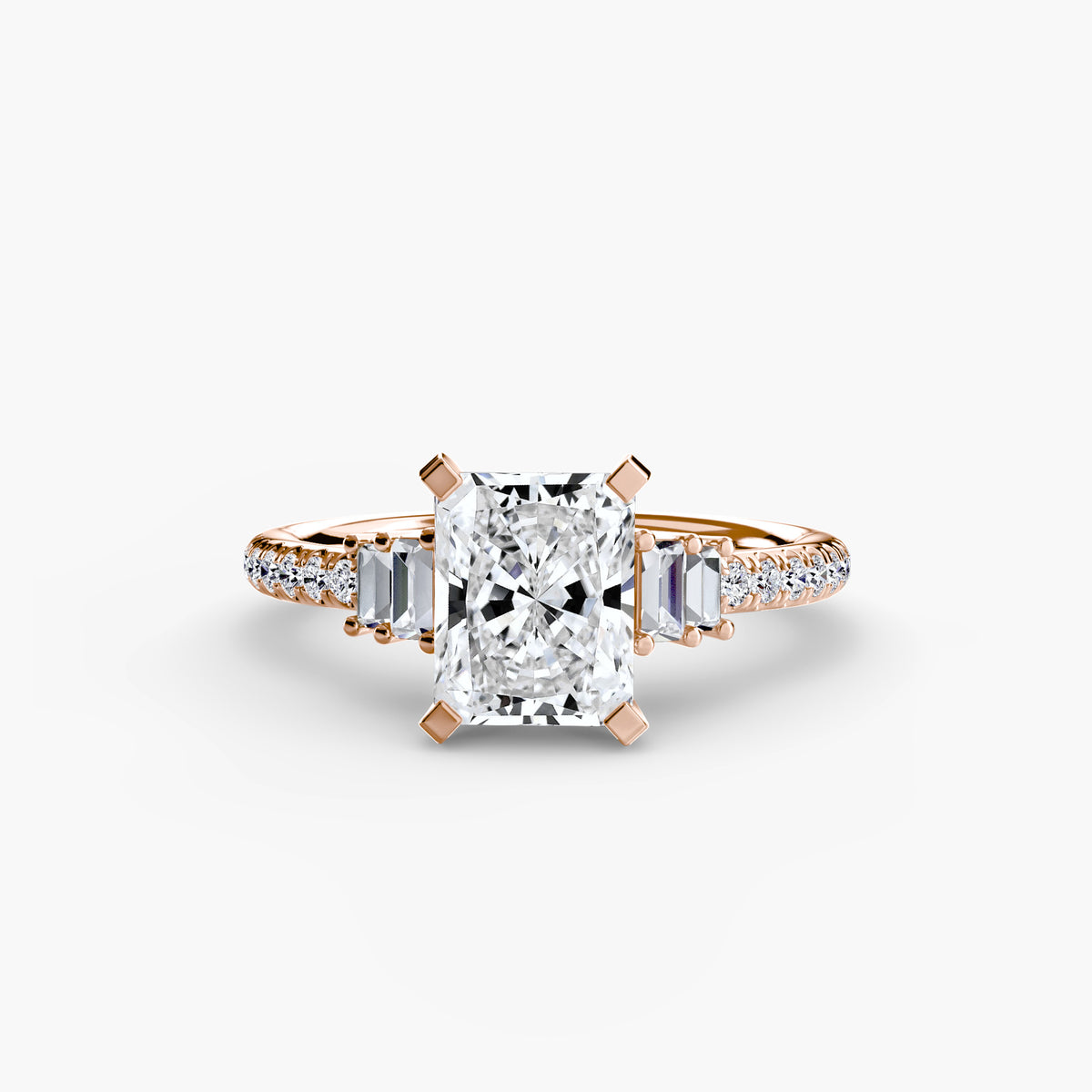 Solitaire with Pavé 4 – Ringfassung / Ring setting
