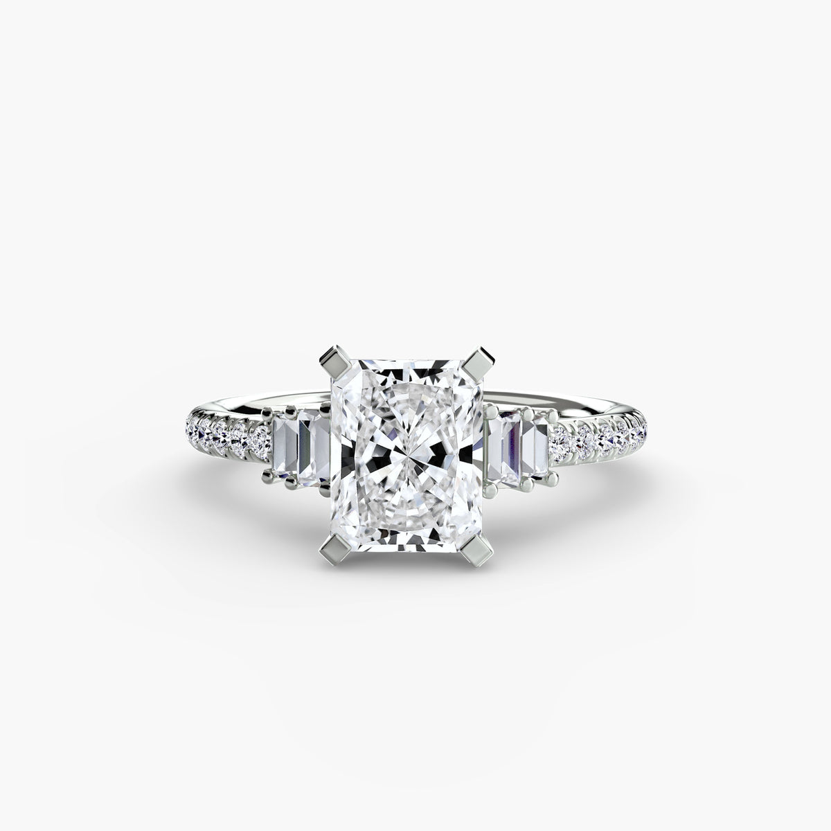 Solitaire with Pavé 4 – Ringfassung / Ring setting