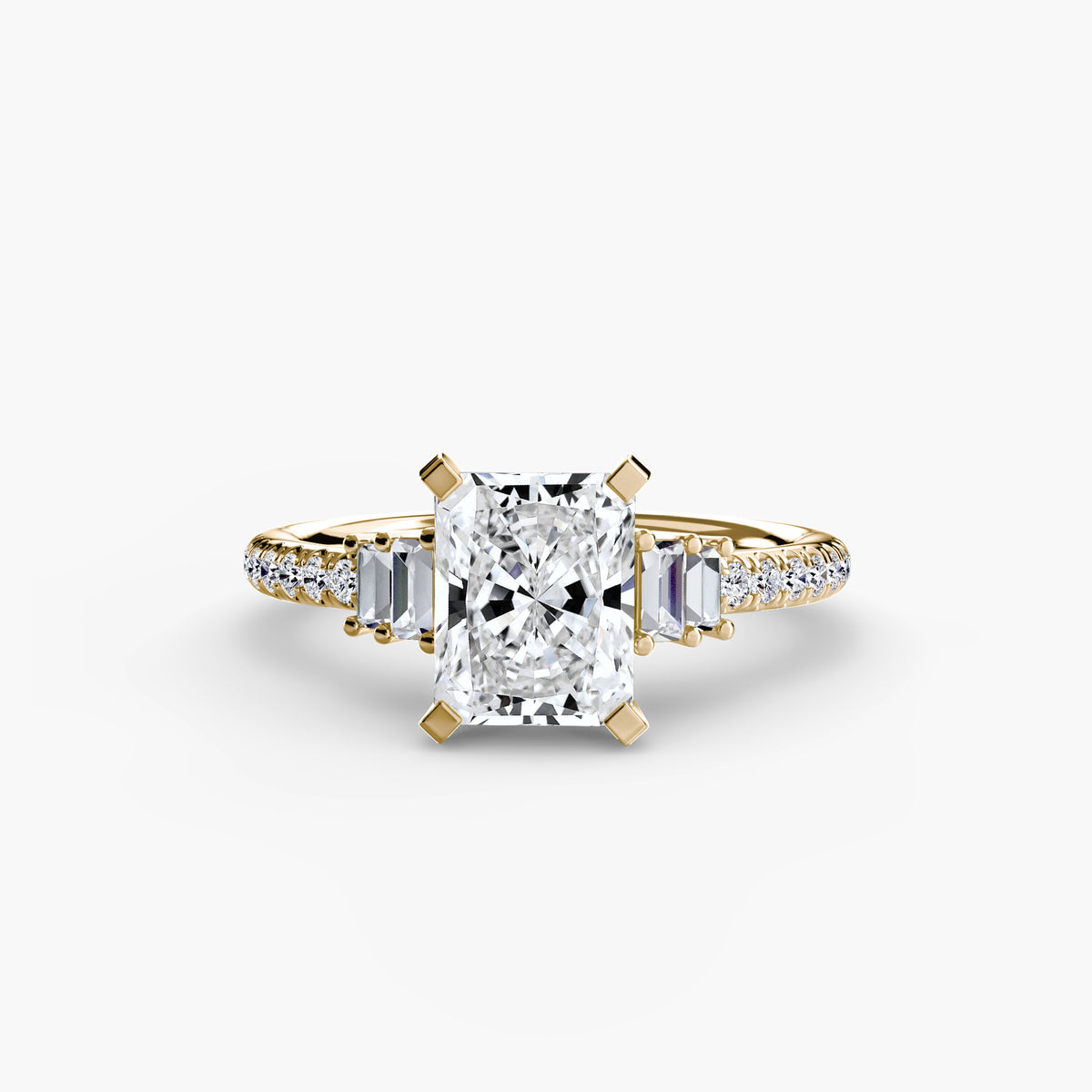 Solitaire with Pavé 4 – Ringfassung / Ring setting